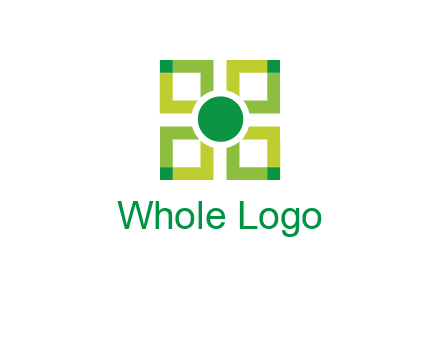 flower made of squares logo
