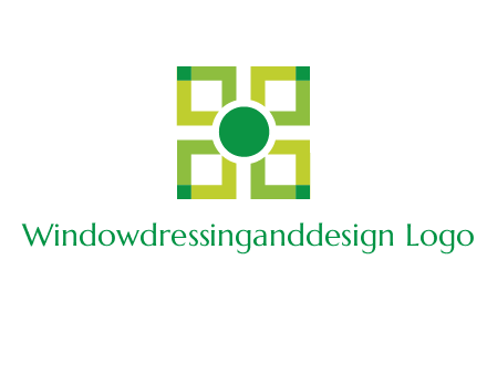 flower made of squares logo