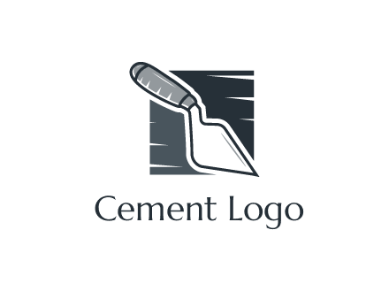 concrete trowel or garden tools logo
