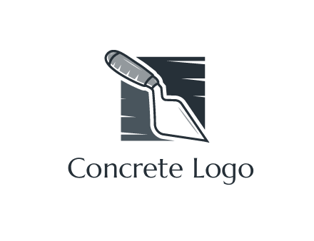 concrete trowel or garden tools logo