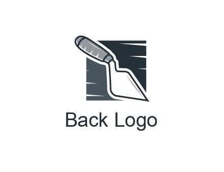 concrete trowel or garden tools logo