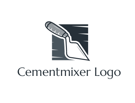 concrete trowel or garden tools logo