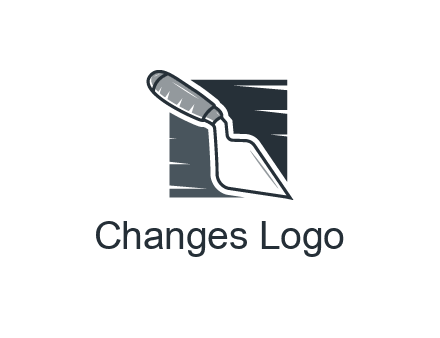 concrete trowel or garden tools logo