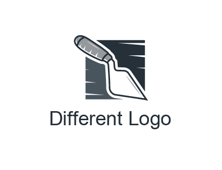 concrete trowel or garden tools logo