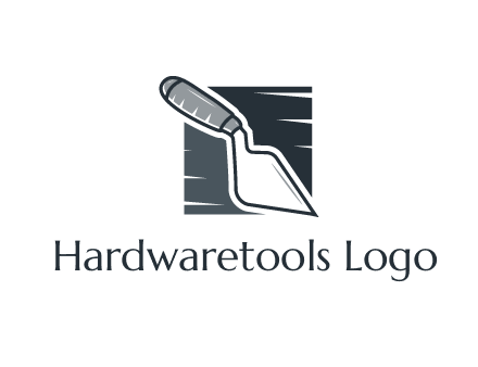 concrete trowel or garden tools logo