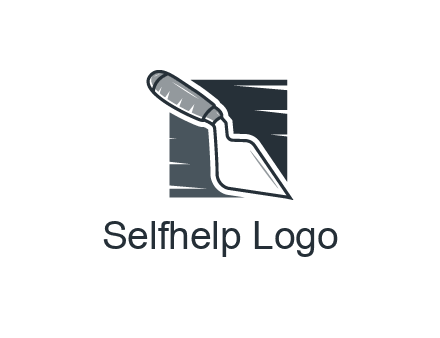 concrete trowel or garden tools logo
