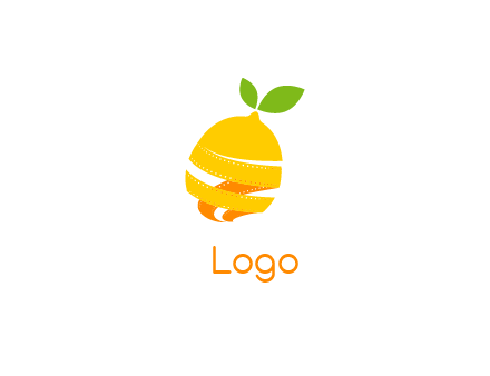 lemon unraveling into film negative logo