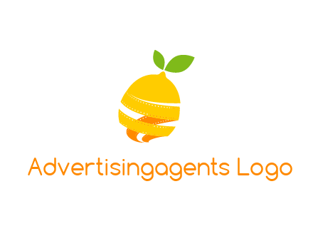 lemon unraveling into film negative logo