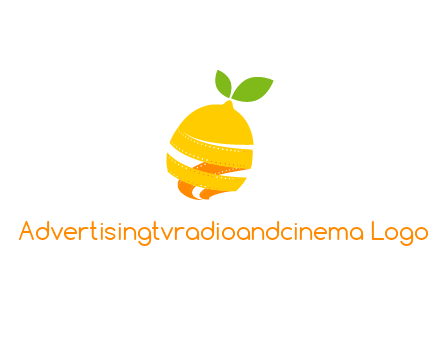 lemon unraveling into film negative logo