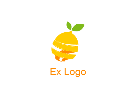 lemon unraveling into film negative logo