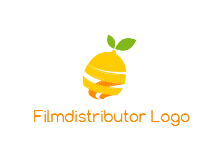 lemon unraveling into film negative logo