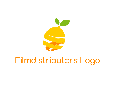 lemon unraveling into film negative logo