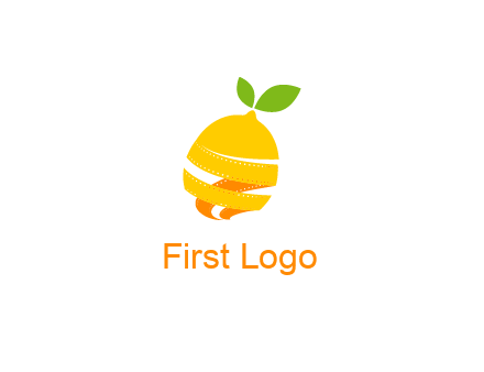 lemon unraveling into film negative logo
