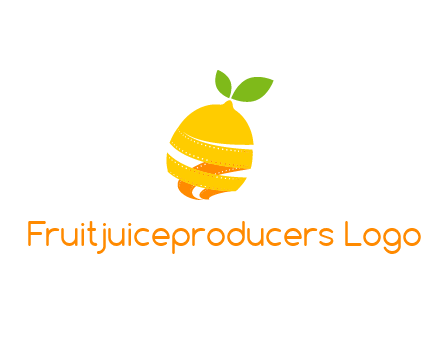 lemon unraveling into film negative logo