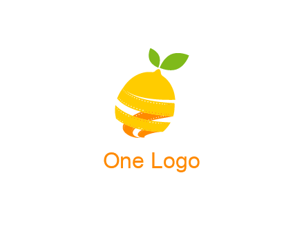 lemon unraveling into film negative logo