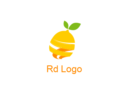 lemon unraveling into film negative logo