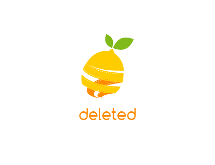 lemon unraveling into film negative logo