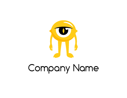 one-eyed alien or monster logo