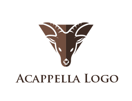 triangular logo of a goat