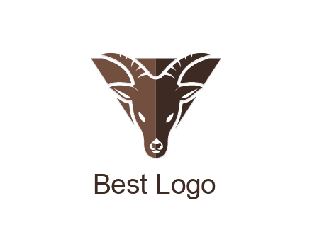triangular logo of a goat