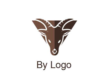 triangular logo of a goat