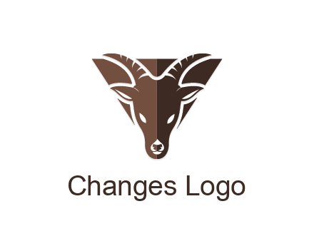 triangular logo of a goat