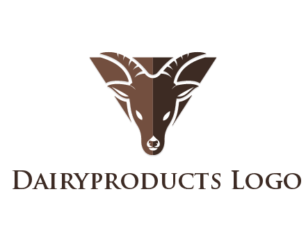 triangular logo of a goat
