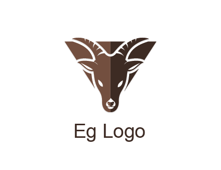triangular logo of a goat