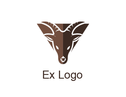 triangular logo of a goat
