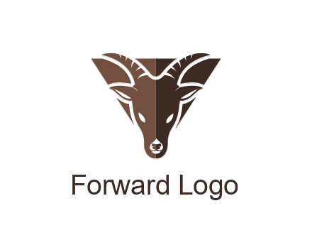 triangular logo of a goat