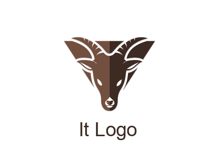 triangular logo of a goat