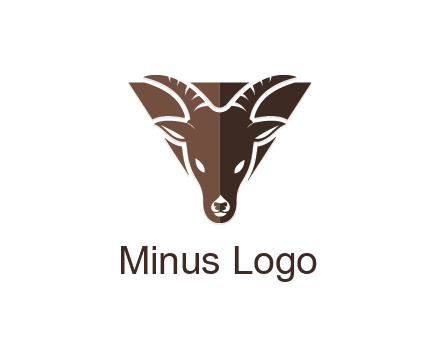 triangular logo of a goat