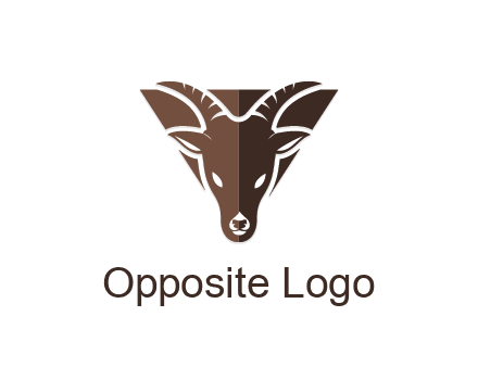 triangular logo of a goat