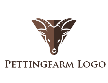 triangular logo of a goat