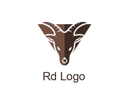 triangular logo of a goat