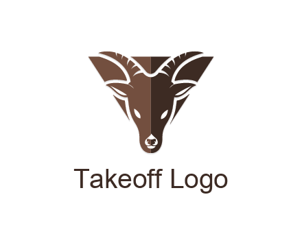 triangular logo of a goat