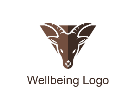 triangular logo of a goat