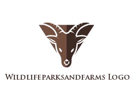 triangular logo of a goat