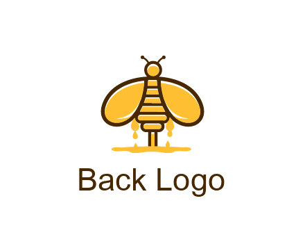 honey bee dripping with honey logo