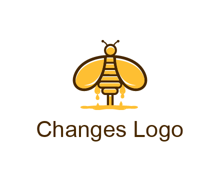 honey bee dripping with honey logo