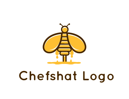 honey bee dripping with honey logo