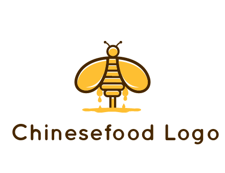 honey bee dripping with honey logo