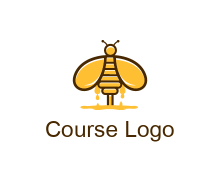 honey bee dripping with honey logo