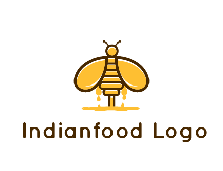 honey bee dripping with honey logo