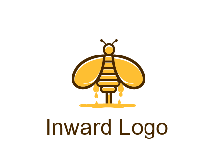 honey bee dripping with honey logo