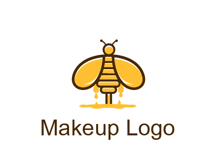 honey bee dripping with honey logo