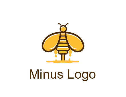 honey bee dripping with honey logo