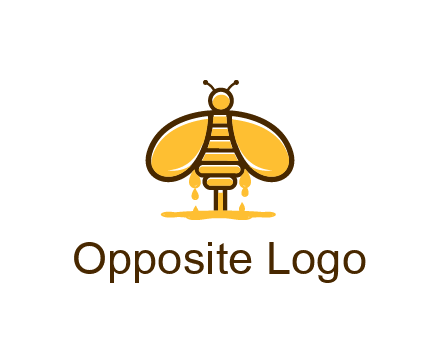 honey bee dripping with honey logo
