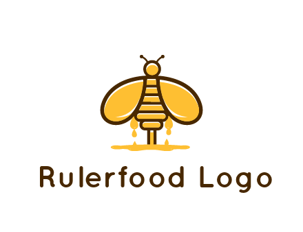 honey bee dripping with honey logo