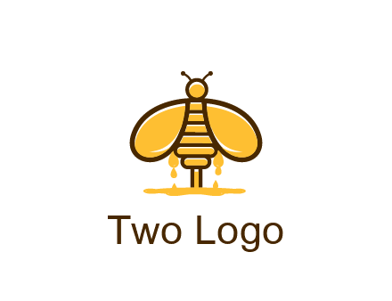 honey bee dripping with honey logo